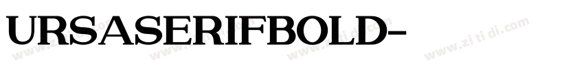 UrsaSerifBold字体转换