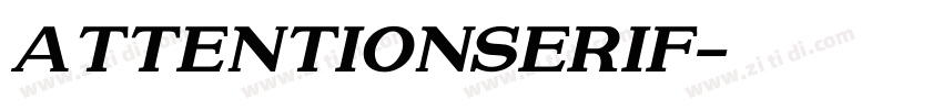 AttentionSerif字体转换