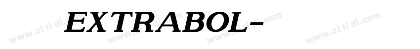 阿里巴巴ExtraBol字体转换