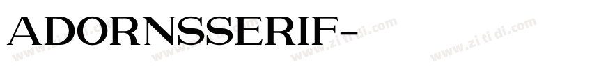 AdornSSerif字体转换