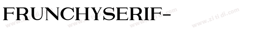 FrunchySerif字体转换