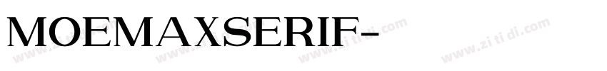 MoemaxSerif字体转换
