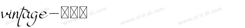 vintage字体转换