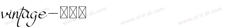 vintage字体转换