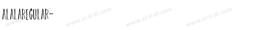 AlalaRegular字体转换