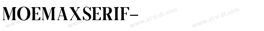MoemaxSerif字体转换