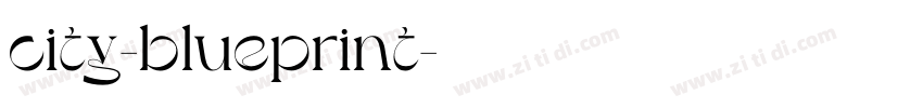 city-blueprint字体转换