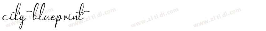 city-blueprint字体转换