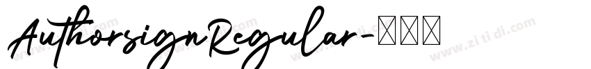 AuthorsignRegular字体转换