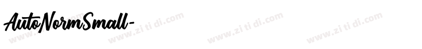 AutoNormSmall字体转换