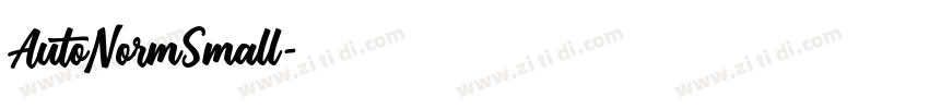 AutoNormSmall字体转换