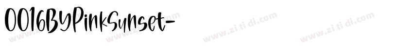 0016BYPinkSunset字体转换