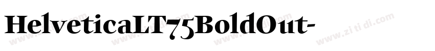 HelveticaLT75BoldOut字体转换