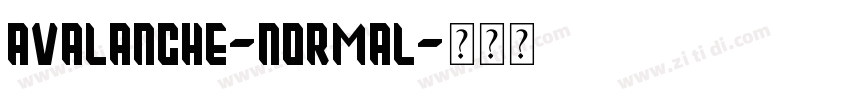Avalanche-Normal字体转换