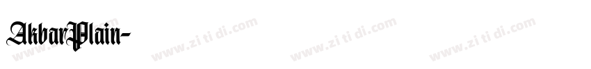 AkbarPlain字体转换