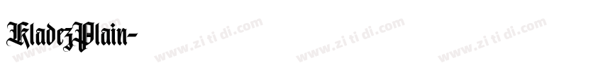 KladezPlain字体转换