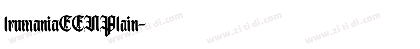trumaniaEENPlain字体转换