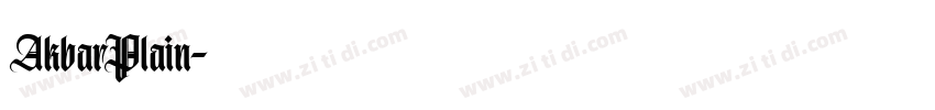 AkbarPlain字体转换