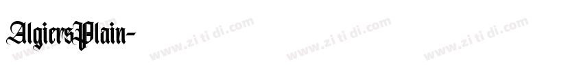 AlgiersPlain字体转换