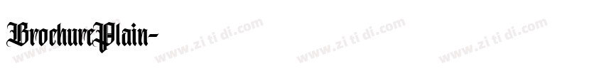 BrochurePlain字体转换