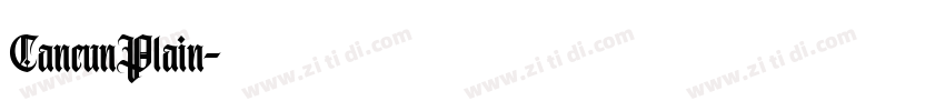 CancunPlain字体转换