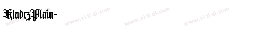 KladezPlain字体转换