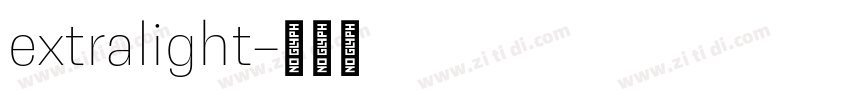 extralight字体转换