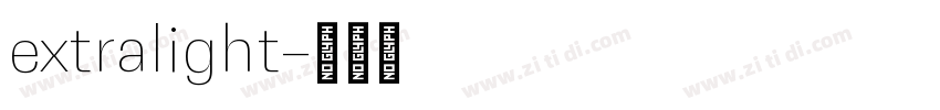 extralight字体转换