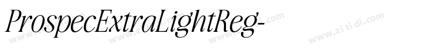 ProspecExtraLightReg字体转换