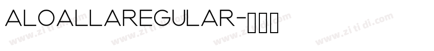ALOALLARegular字体转换