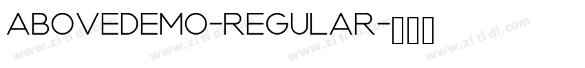 AboveDEMO-Regular字体转换