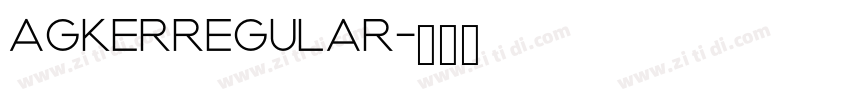 AgkerRegular字体转换