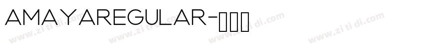 AmayaRegular字体转换