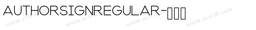 AuthorsignRegular字体转换 AuthorsignRegular字体转换