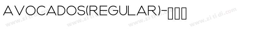 Avocados(Regular)字体转换