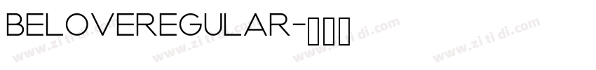 BeloveRegular字体转换
