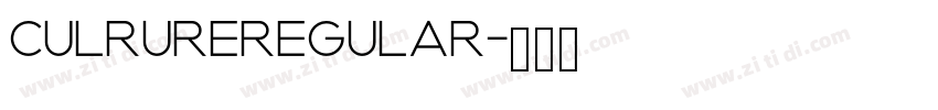 CulrureRegular字体转换