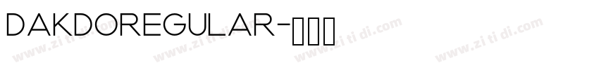 DAKDORegular字体转换