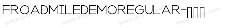 FroadmileDEMORegular字体转换