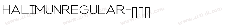 HalimunRegular字体转换
