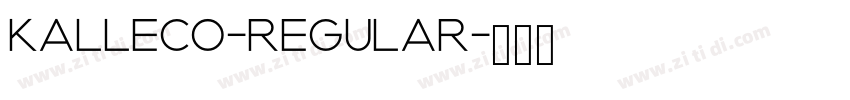 KALLECO-Regular字体转换