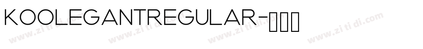 KoolegantRegular字体转换