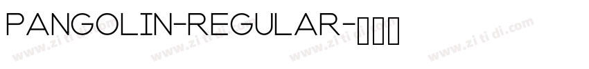 Pangolin-Regular字体转换