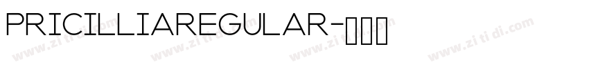 PricilliaRegular字体转换