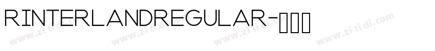 RinterlandRegular字体转换