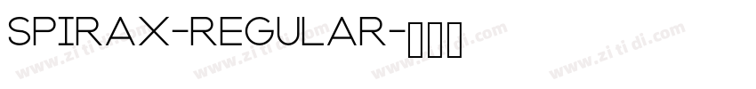 Spirax-Regular字体转换