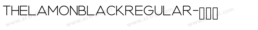 ThelamonblackRegular字体转换