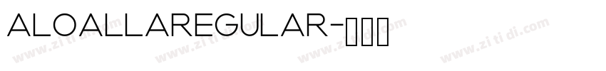 ALOALLARegular字体转换