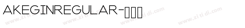 AkeginRegular字体转换