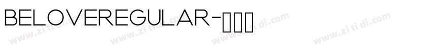 BeloveRegular字体转换